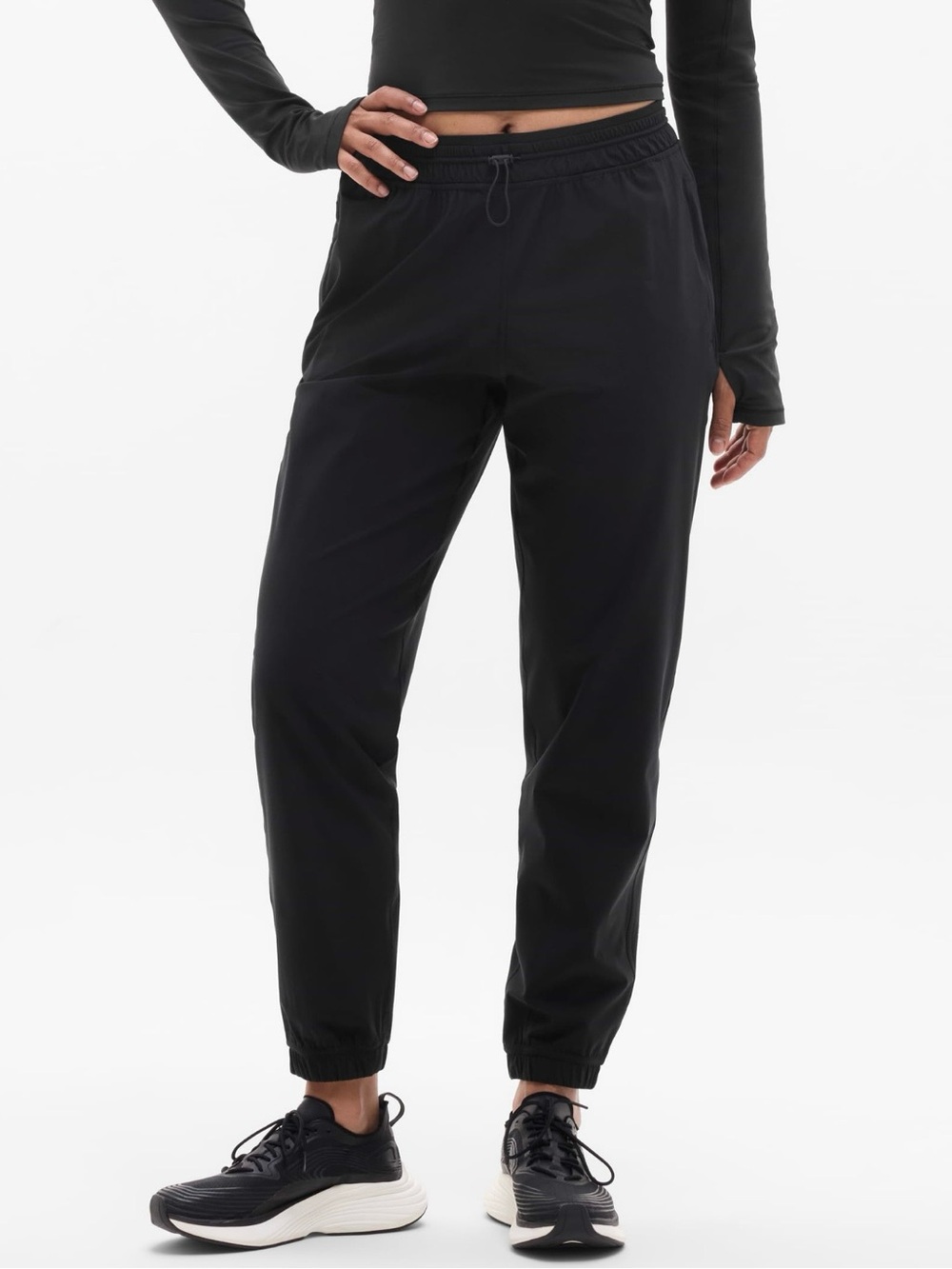 Athleta Crosstrain high rise Black Elastic Waist Jogger Pants size large